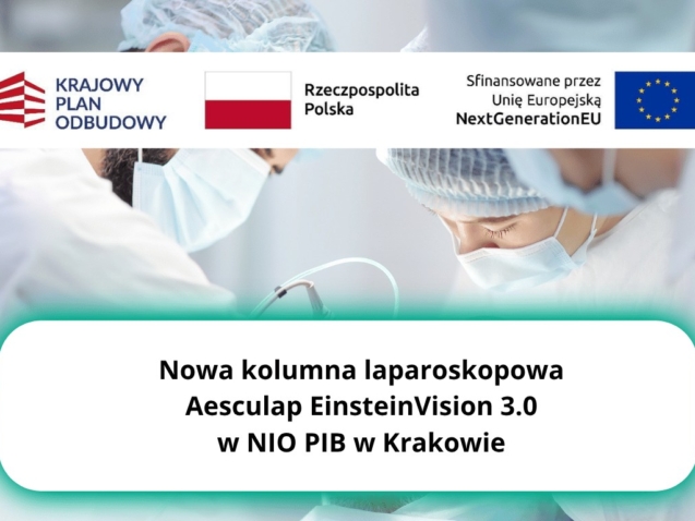 Nowa kolumna laparoskopowa Aesculap EinsteinVision 3.0 w NIO PIB w Krakowie
