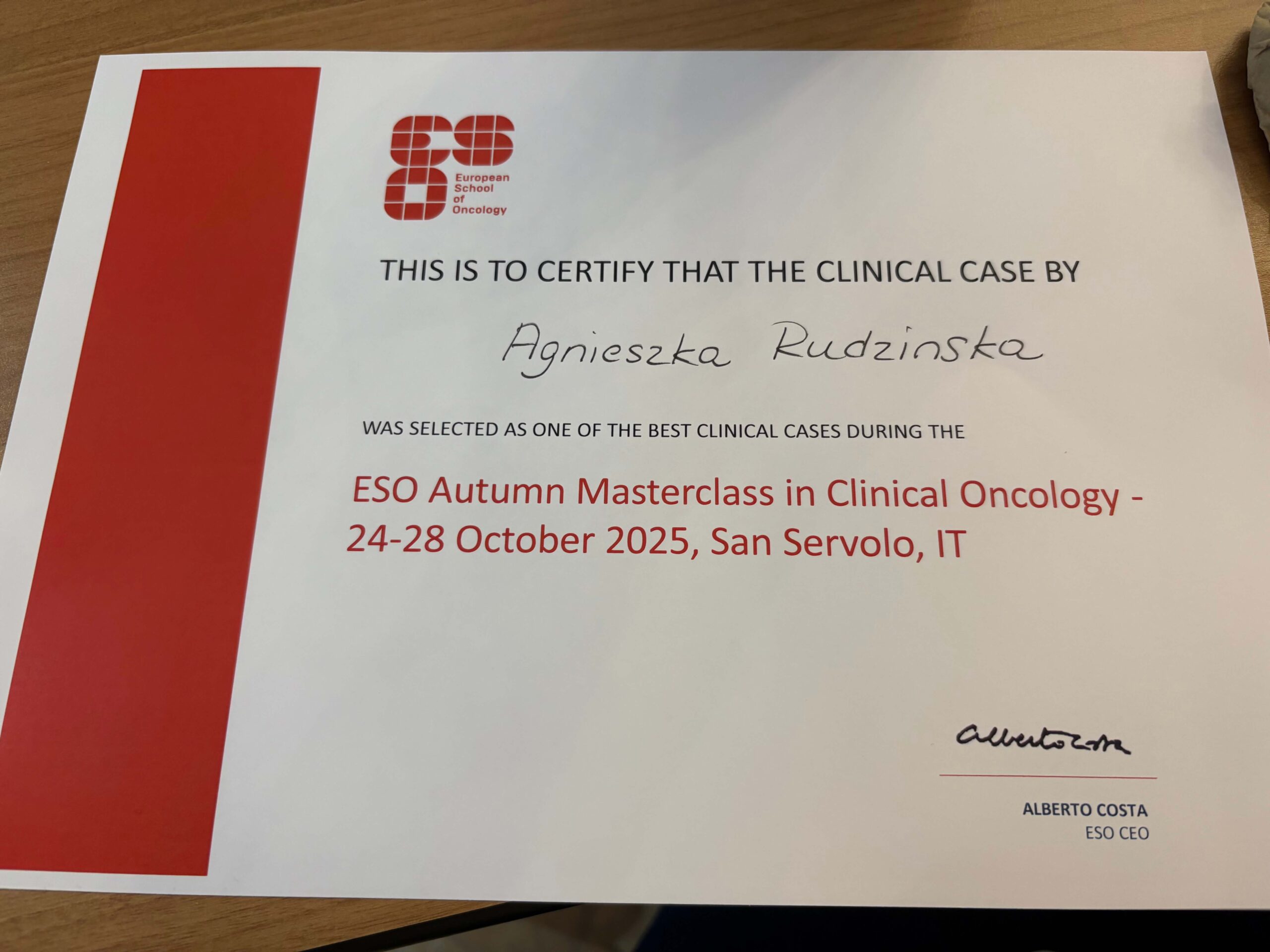 Nasza kadra medyczna na Masterclass in Clinical Oncology