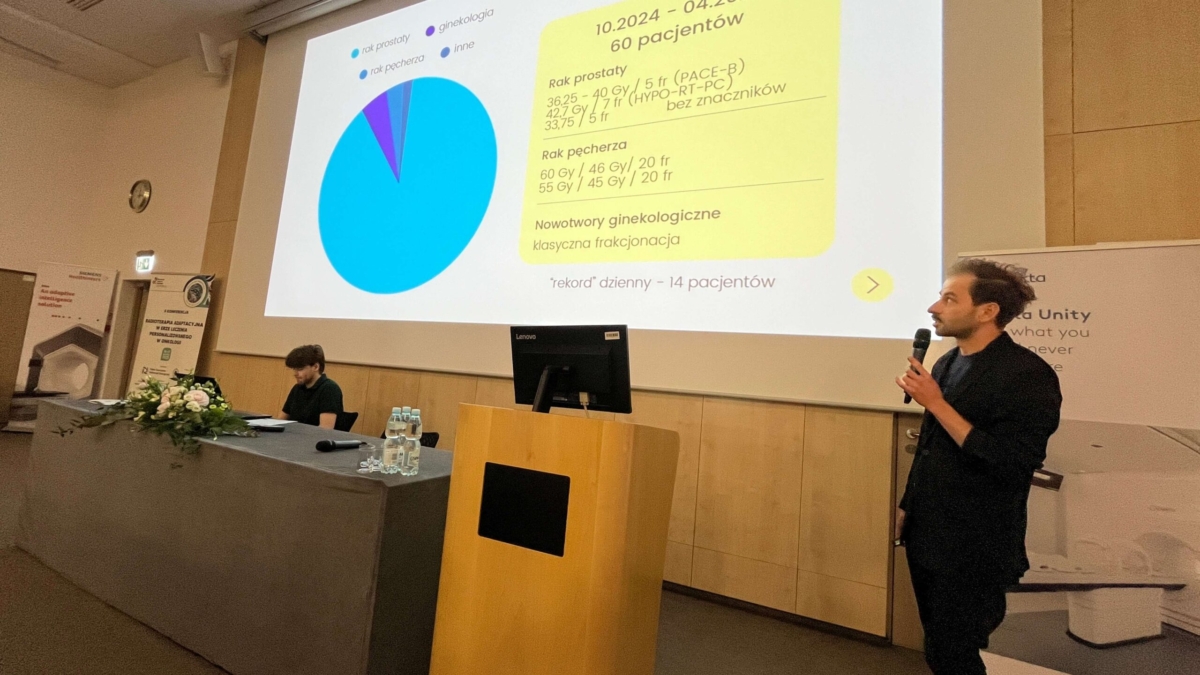 Konrad Urbanek, lekarz z Zakładu Radioterapii